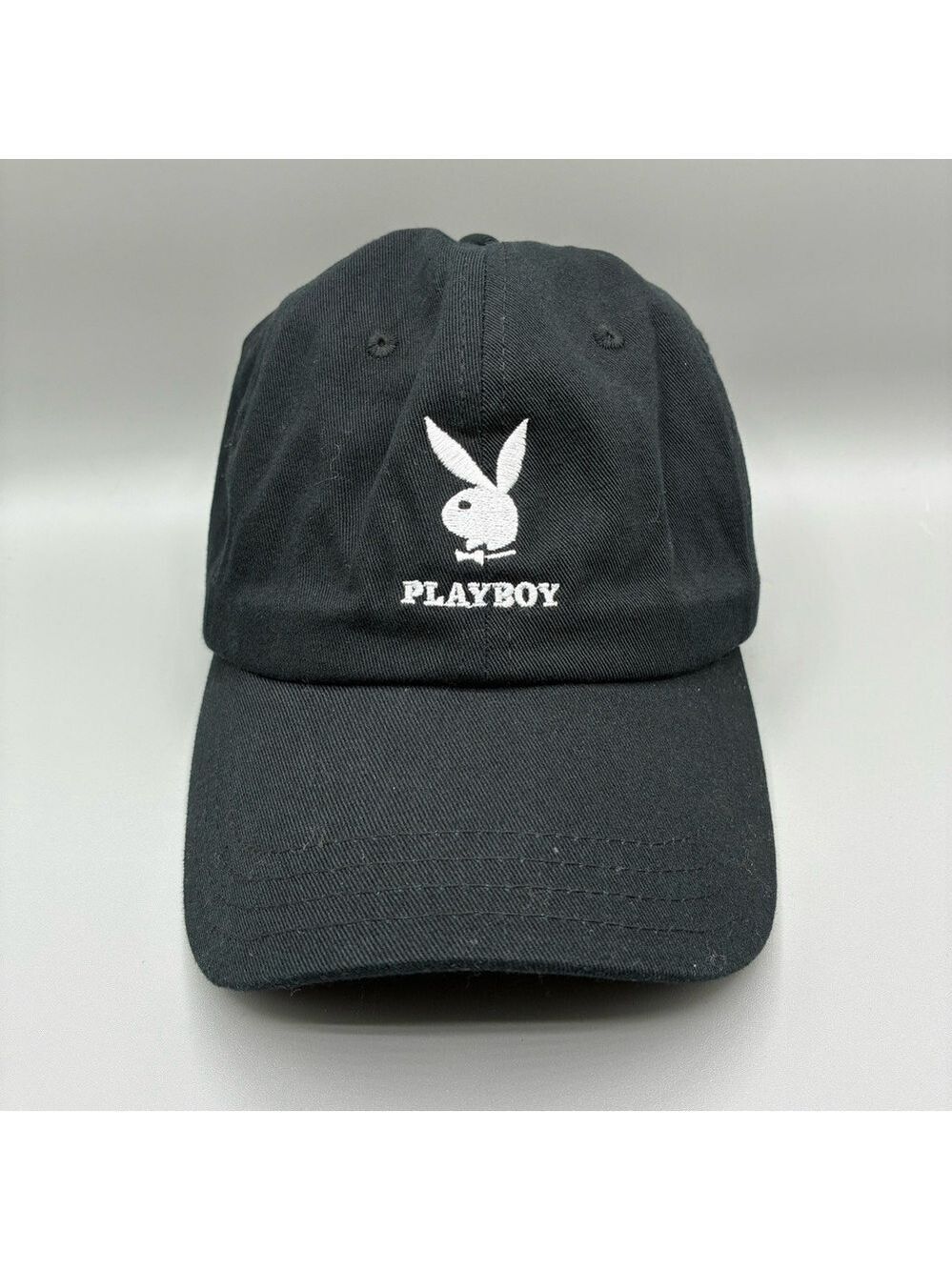 Playboy Adult Adjustable Trucker Cap Black Logo Casual Hat